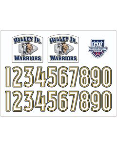 EHL Decal Sheet-Valley Jr. Warriors